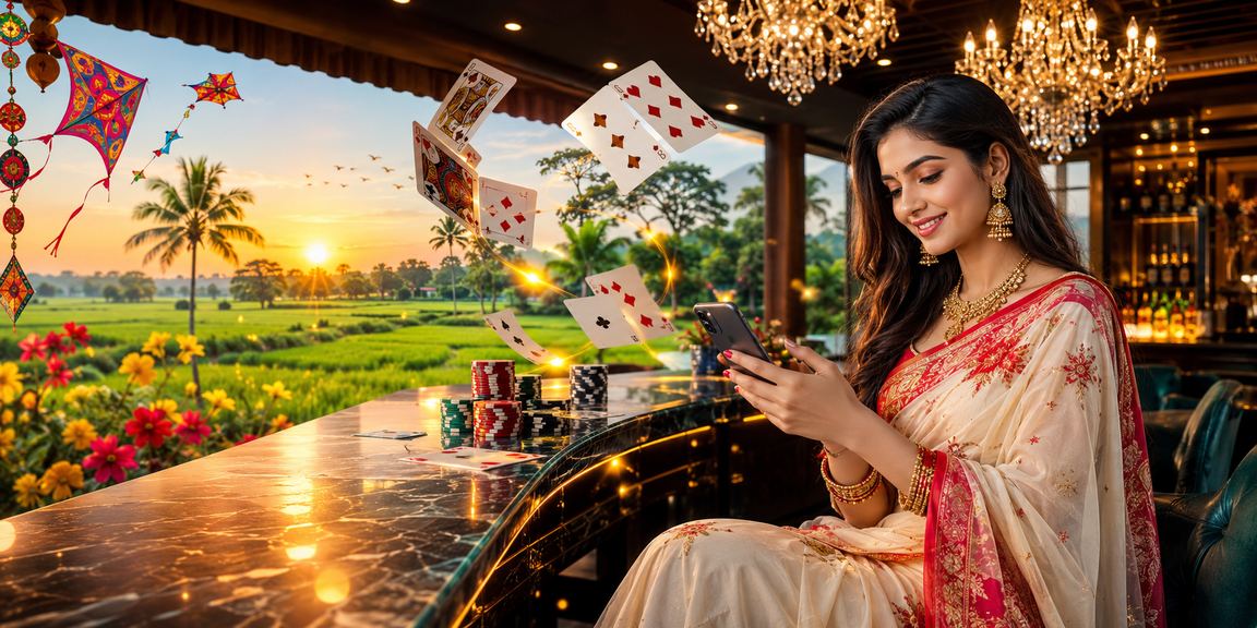 বগুড়ায় তিন পাতি কার্ড গেম খেলছেন একজন খেলোয়াড়